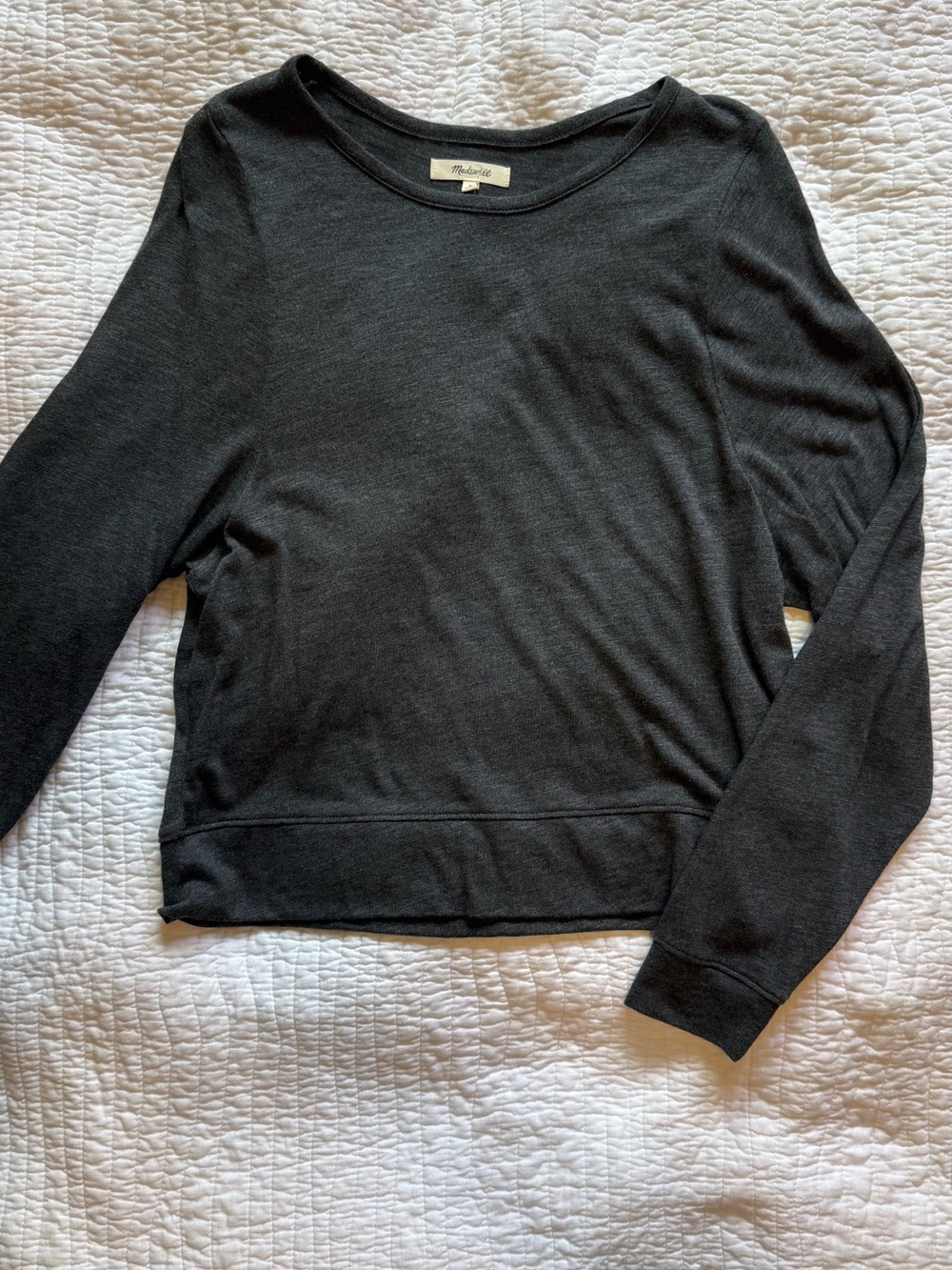 Madewell Black Lightweight Crewneck Sweatshirt